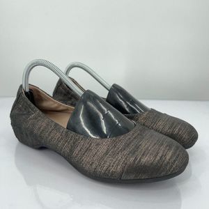 Dansko Lisanne Women 41 / 10. 5 Leather Comfort Cap Toe Wedge Ballet Flat Shoes